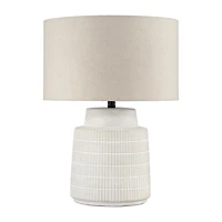 Ceramic Ribbed Table Lamp
