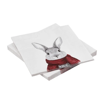 Set of 20 Holiday Bunny Napkins