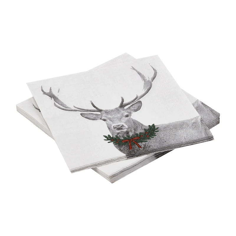 Set of 20 Holiday Deer Napkins