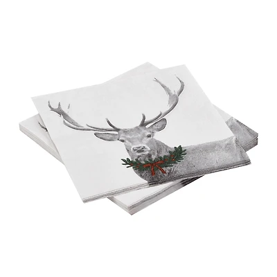 Set of 20 Holiday Deer Napkins
