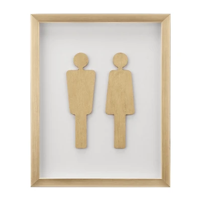 Man & Woman Silhouette Gold Wall Art