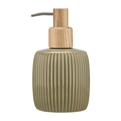 Ribbed Ceramic Soap Pump Dispenser