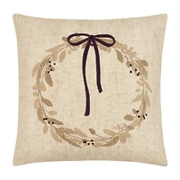 Riviera Embroidered Bow Decorative Pillow