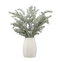Snowy Pine in Ceramic Vase