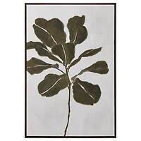 Green Leaves Framed Canvas
