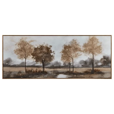 Gel-Embellished Landscape Framed Art