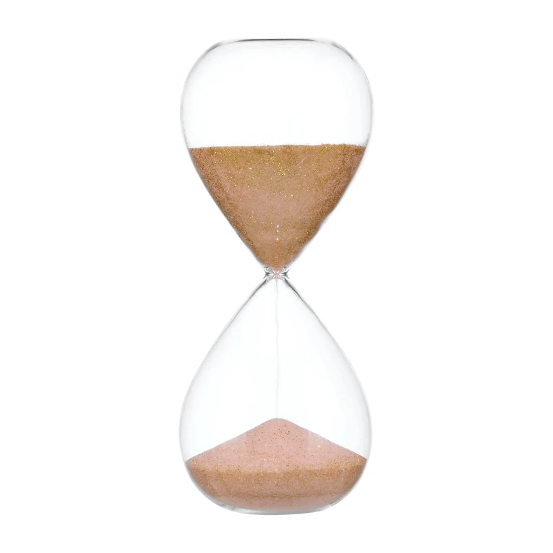 Hourglass with Pink and Gold Sand