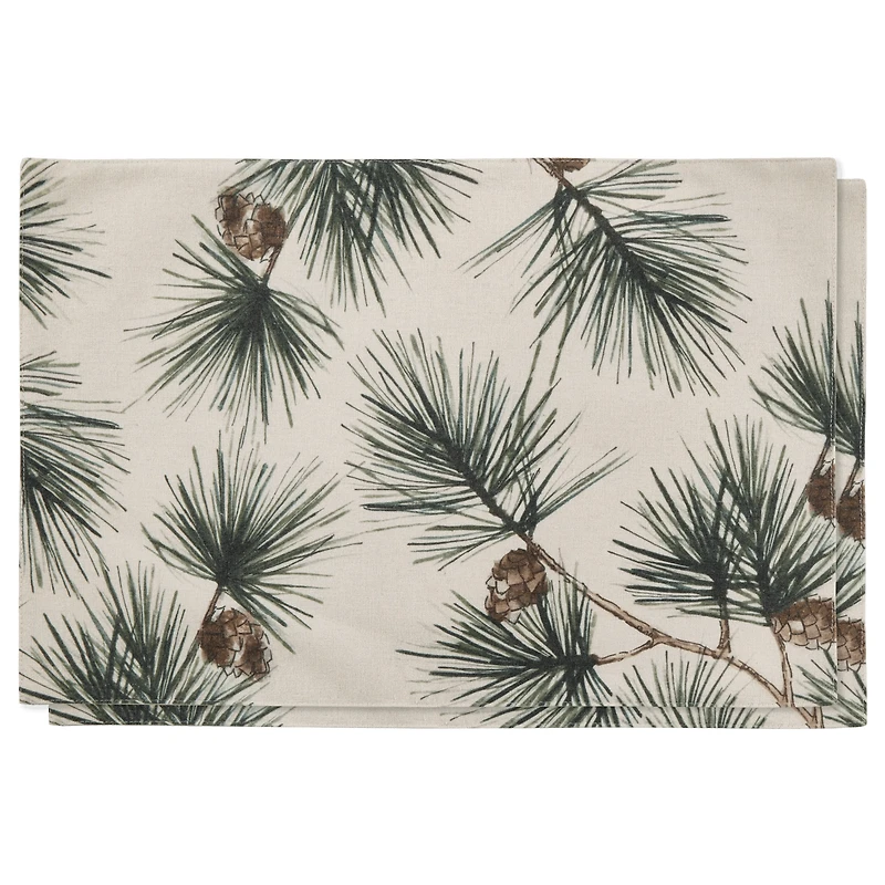 Set of 2 Pinecone Placemats