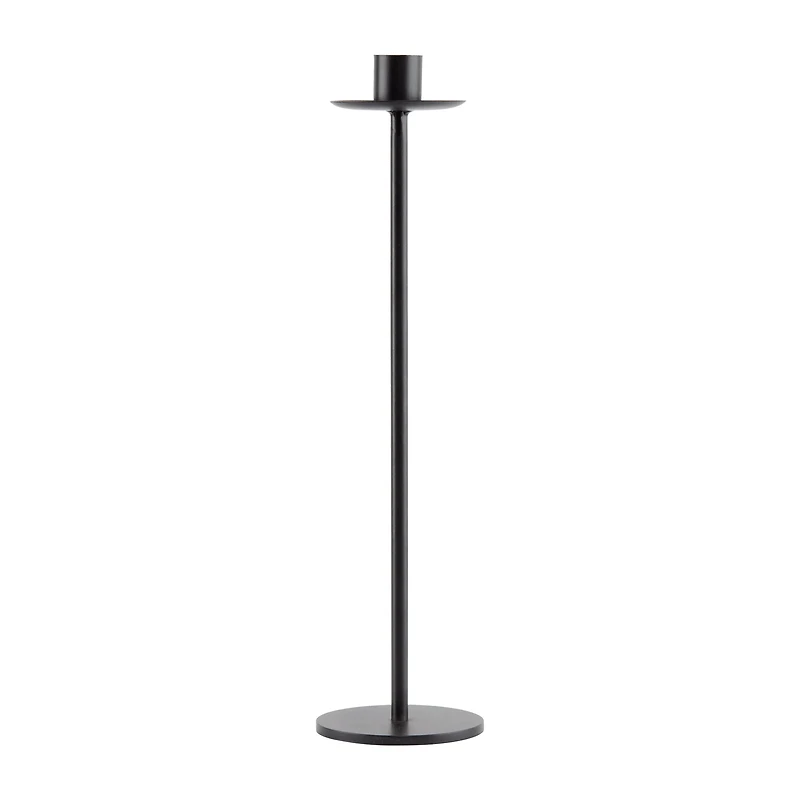 Tall Black Iron Taper Candle Holder