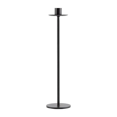 Tall Black Iron Taper Candle Holder