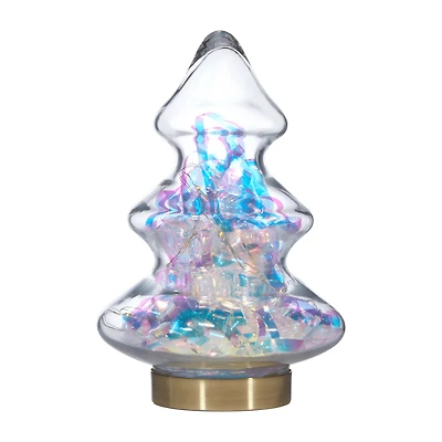 Glitter LED Glass Xmas Tree