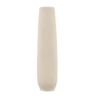 Ribbed Ceramic Floor Vase
