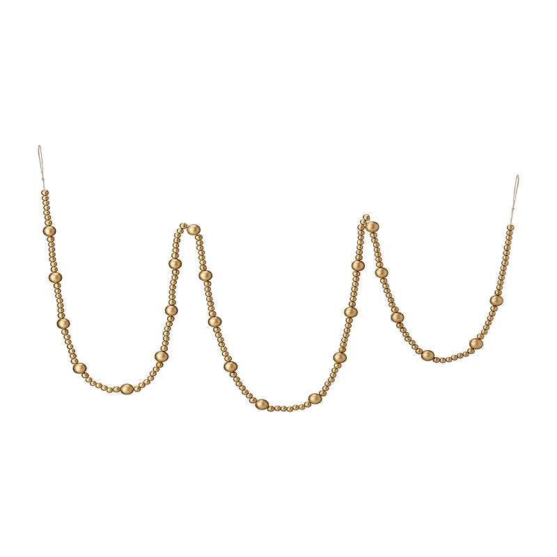 Gold Wood Beads Garland
