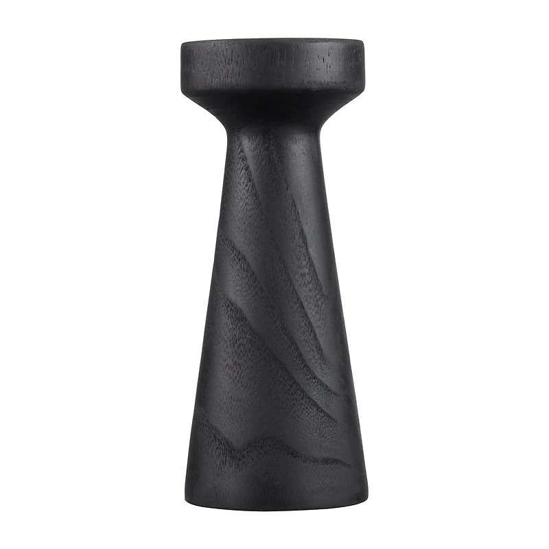 Tall Wood Pillar Candle Holder