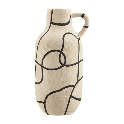 Line Art Table Vase with Handle