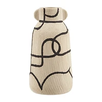 Black and White Line Art Table Vase