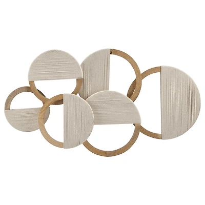 Mango Wood Circles with Rope