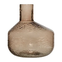Embossed Decorative Glass Vase