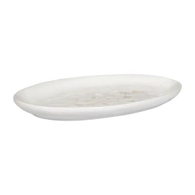 Oval Tray with Engraved Stem