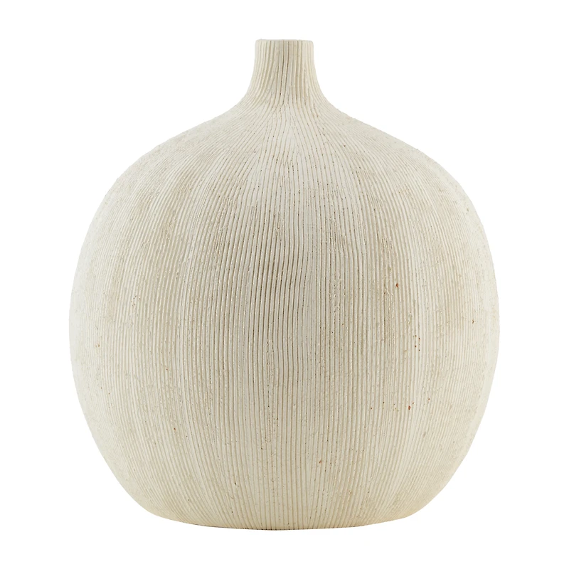 Textured Round Ceramic Vase