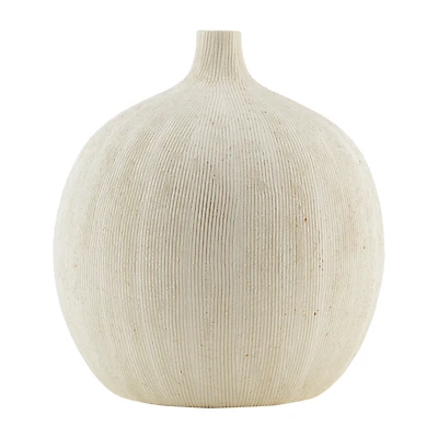 Textured Round Ceramic Vase
