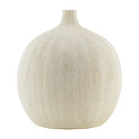 Textured Round Ceramic Vase