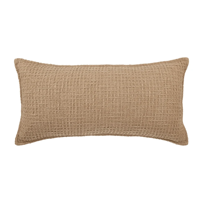 Nellie Neutral Textured Rectangular Pillow