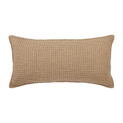 Nellie Neutral Textured Rectangular Pillow