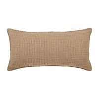 Nellie Neutral Textured Rectangular Pillow