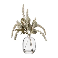 Amaranth Stems in Glass Vase