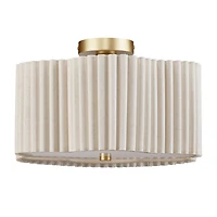 Pleated Linen Ceiling Lamp
