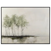 Gel-Embellished Morden Trees Framed Art
