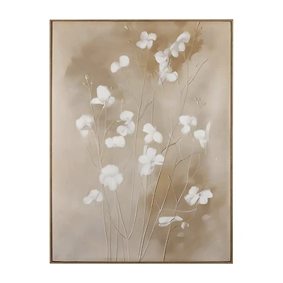 Painted Delicate Flowers Framed Art