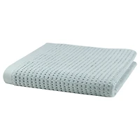 Blue Waffle Cotton Bath Towel
