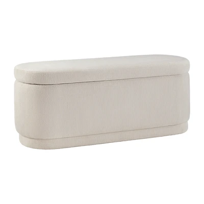 Corduroy Ottoman Bench with Storage