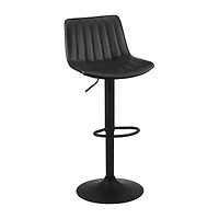 Adjustable Barstool with Stitched PU