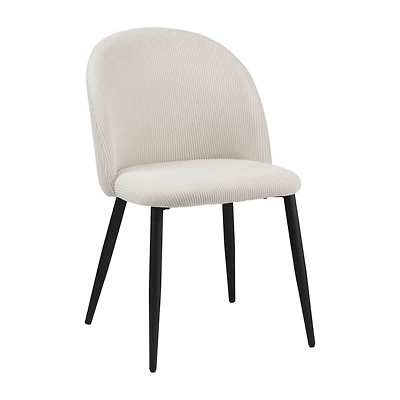 Modern Cream Chair with Black Legs