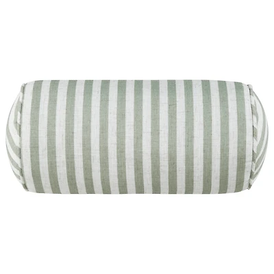 ILLA Green Striped Bolster Pillow