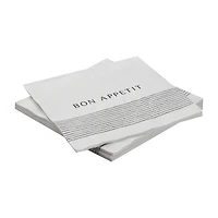 Bon Appétit Paper Napkins Black & White