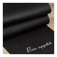 Black Bon Appétit Table Runner