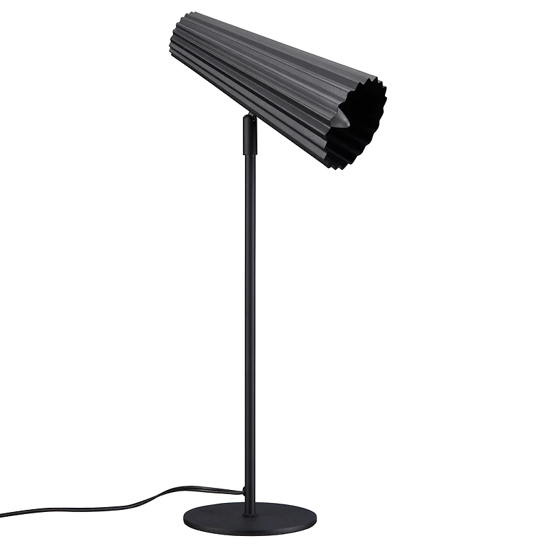 Black Ribbed Table Lamp