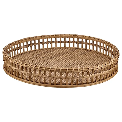 Round Wicker Tray