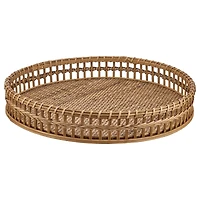 Round Wicker Tray