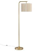 Gold Floor Lamp Pleated Shade