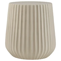 Ribbed Side Table Beige