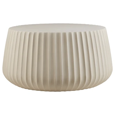 Grooved Round Coffee Table