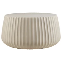 Grooved Round Coffee Table