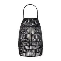 Black Woven Outdoor Lantern