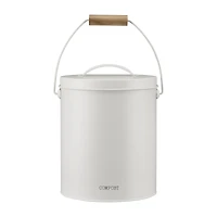 Compost Bin White with Wooden Handle