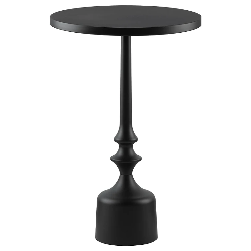 Black Round Side Table